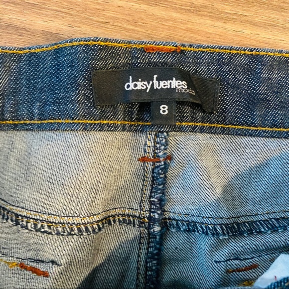 Dark Blue Daisy Fuentes Bootcut Jeans Size 8 - Picture 2 of 9